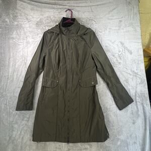Laundry by Shelli Segal Coat Rainwear Camo Green SZ L
